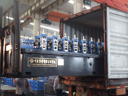 Mesin pembuatan tabung baja ASTM A53 dengan uncoiler tugas berat untuk baja bergulir panas 2,0 mm6,0 mm