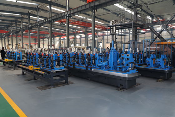 Cold Rolled Steel Strips Tube Making Machine With Online Finish.