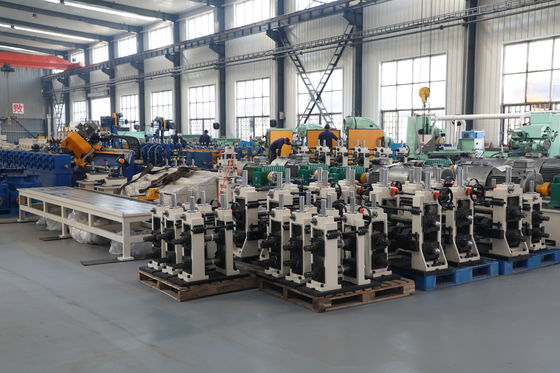 Hot Rolled Steel Tube Mill Mesin, Mesin Roll Forming Untuk Konstruksi