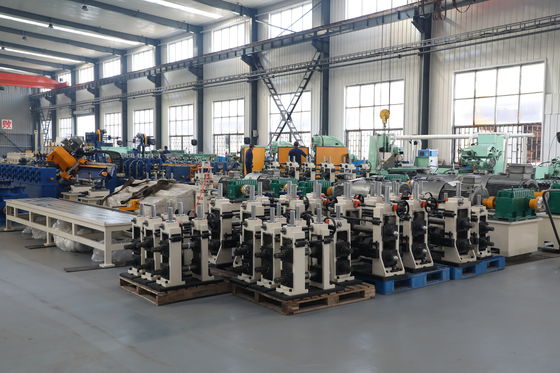 Mesin Pabrik Tabung Las ZY20 HF φ10-26mm Pipa Baja Bulat 0.4-1.5mm 100kW Solid State Line