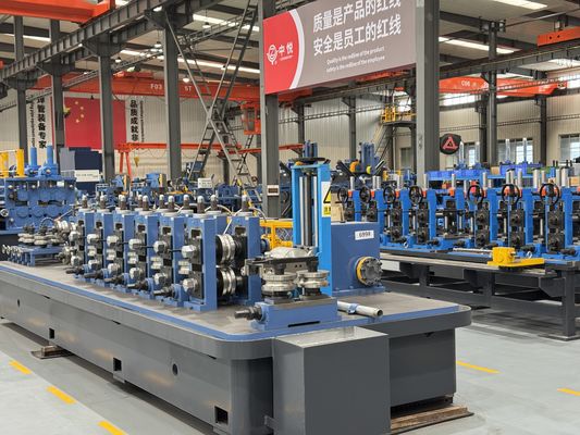 7.6 - 16 mm Roll Forming Line and Pipe Making Machine untuk produksi tabung diameter kecil baja galvanis